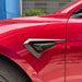 Aero Style side camera decoration for Tesla Model 3 in silver and black finish