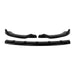 Black front splitter for Mercedes-Benz E-klasse W214 AMG Line with dual side fins and center lip