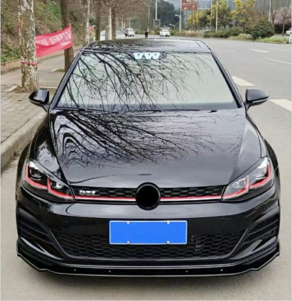 Performance Frontsplitter til Golf 7.5 blank sort