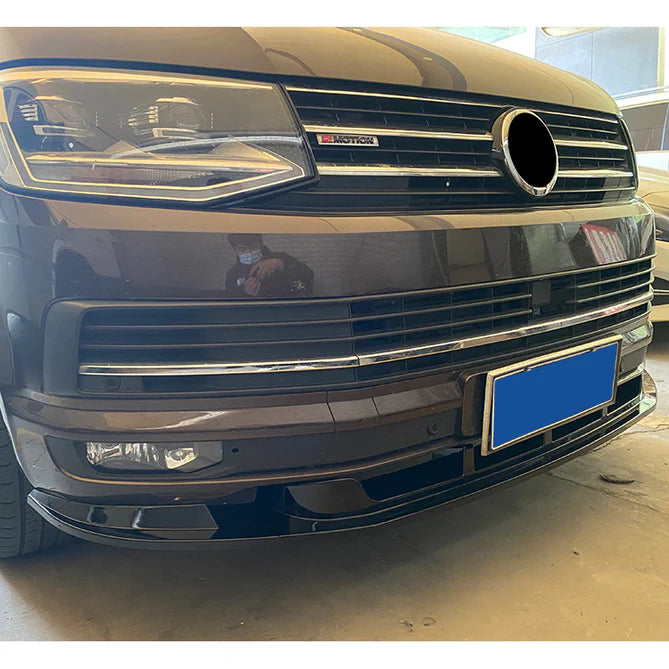 Volkswagen Transporter T6 främre splitter blank svart