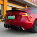 Black rear diffuser with side splitter for Tesla Model 3 2023+ gloss finish car accessory