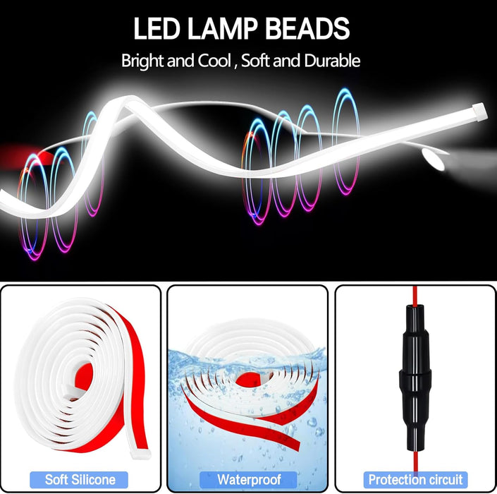 LED Motorhjelm Lys 150 cm
