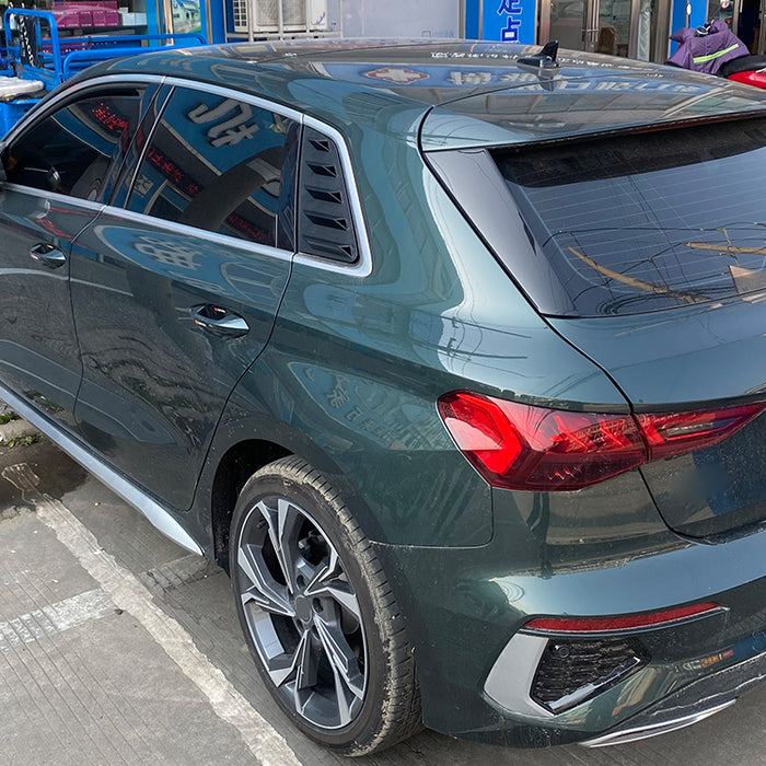 Bagrude Lameller Cover Blank Sort protection on dark teal Audi A3 8Y sedan