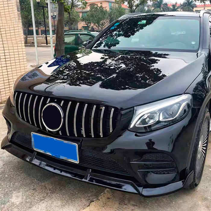 Främre splitter till Mercedes-benz GLC-klass X253 2016-2019 blank svart