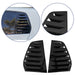 Bagrude black lameller covers for Volkswagen Golf 5 GTI with horizontal slats, installed on window and separate components shown