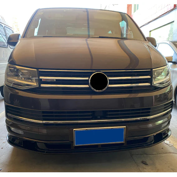 Volkswagen Transporter T6 främre splitter blank svart