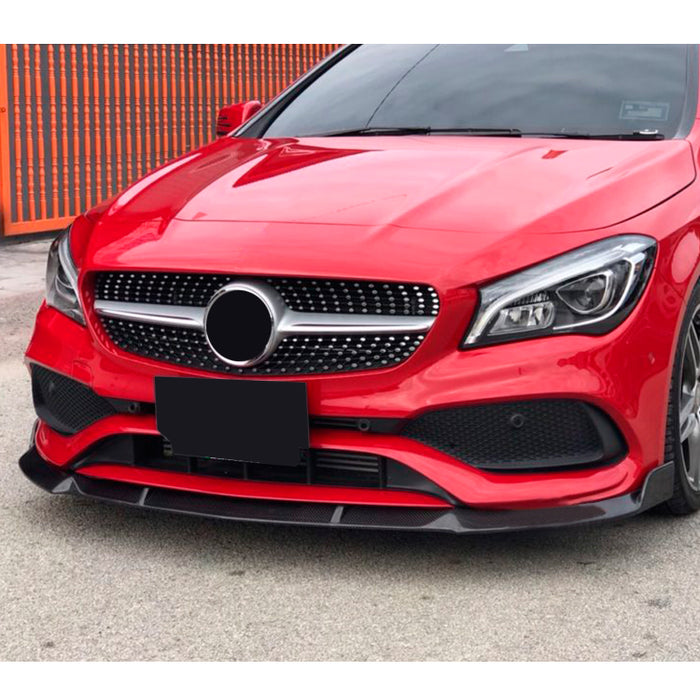 Frontspoiler till Mercedes-Benz CLA-Klass W117 blank svart