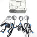 Speaker covers with 64-color ambient lighting kit for Mercedes E-Class W213, includes silver covers and installation cables