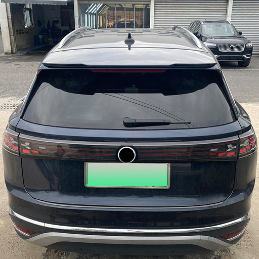 Black roof spoiler bagspoiler for Volkswagen ID.6 2021+ mounted on vehicle rear