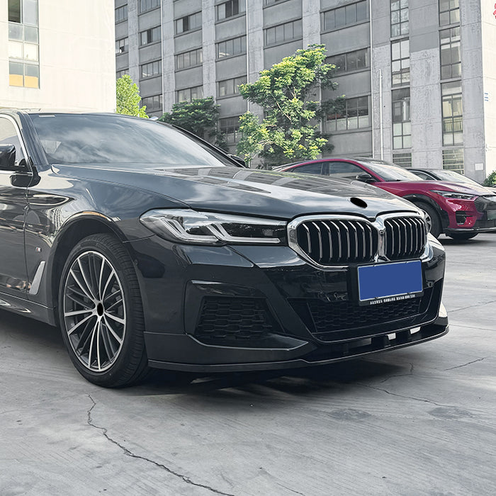 MP Style Frontsplitter blank sort glossy black BMW 5-Serie G30 2021+ front bumper upgrade