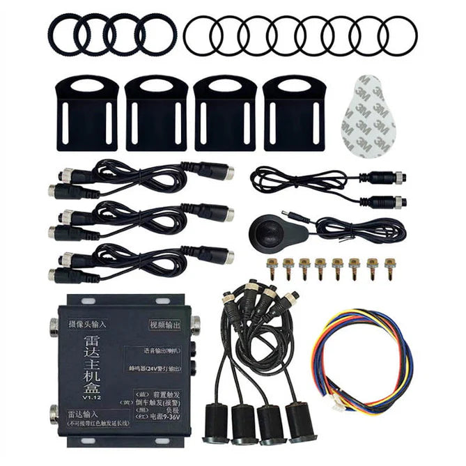 Parkeringssensor VIDEO 4-PIN CVBS AHD 720P för lastbilar och bussar