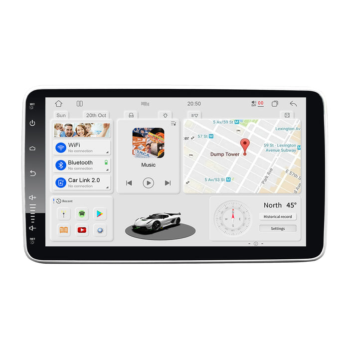 9'' 2-DIN Universal Android skærm, med Apple Carplay & Android Auto