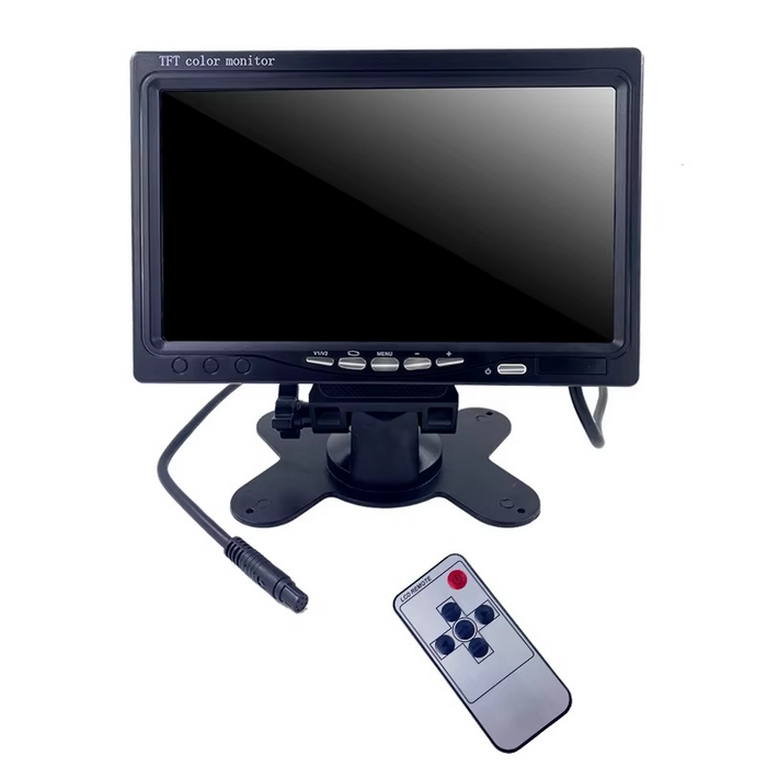 7" Bakkamera Monitor – 2-kanals (RCA)