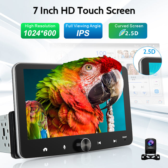7'' 1-DIN Universal Android skærm, med Apple Carplay & Android Auto
