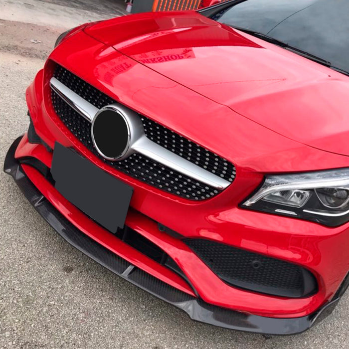 Frontspoiler till Mercedes-Benz CLA-Klass W117 blank svart