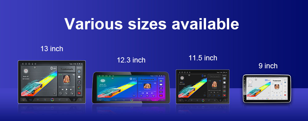 9'' 1-DIN Universal Android skærm, med Apple Carplay & Android Auto