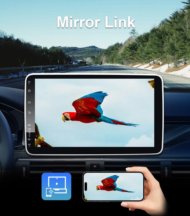 9'' 1-DIN Universal Android skærm, med Apple Carplay & Android Auto