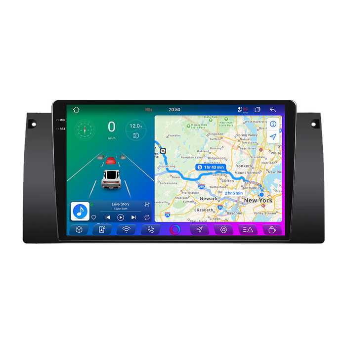 X-Series 9" Android Touchsystem til BMW E39 E53 (1995-2003), med Apple Carplay & Android Auto