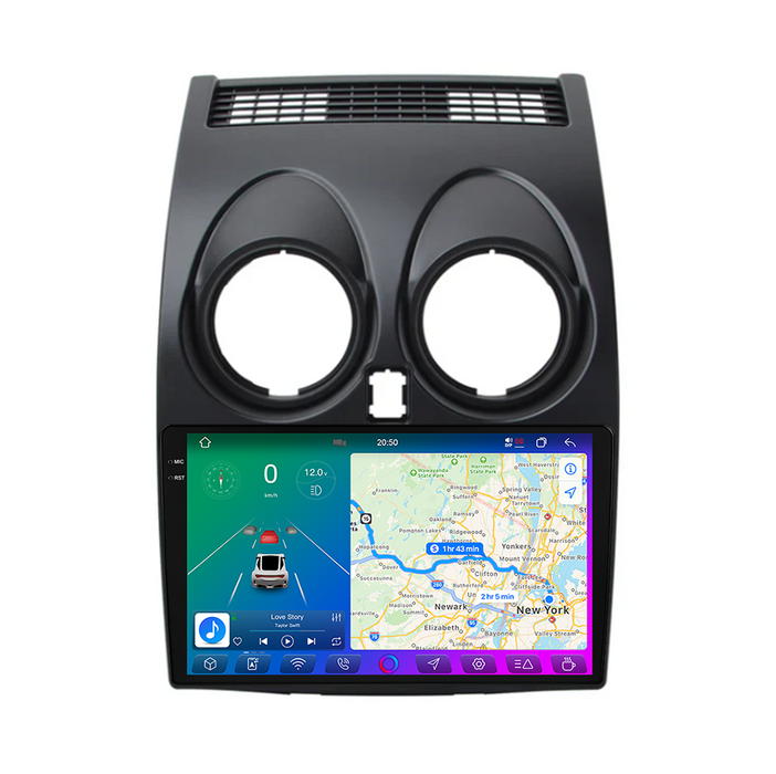 X-Series 9" Android Touchsystem til Nissan Qashqai J10 (2006-2013), med Apple Carplay & Android Auto