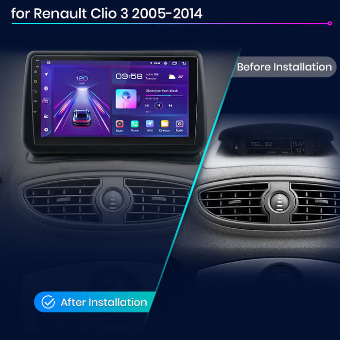 9'' Renault Clio 3 2005-2014 Android Radio, med Apple Carplay & Android Auto