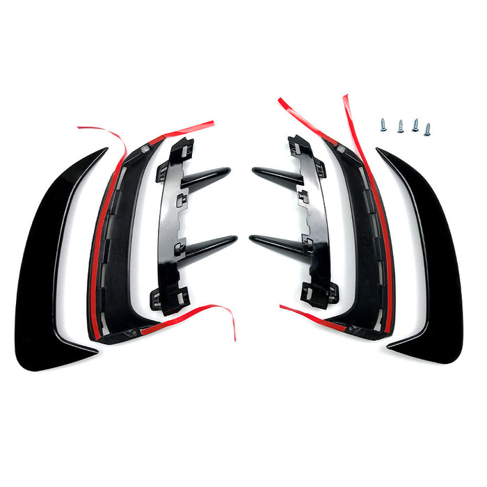 Aero Flaps til Mercedes A-klasse W177 Hatchback AMG-Line (2019-2022) - Blank Sort