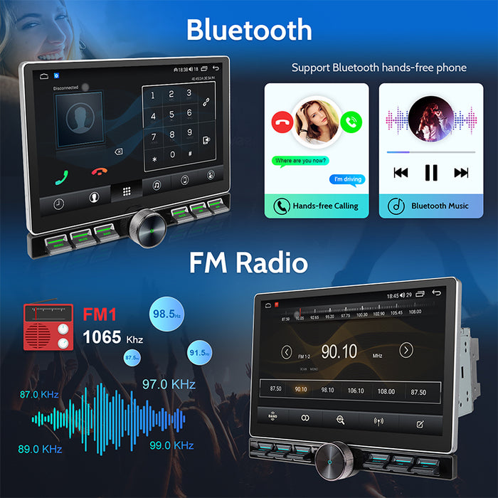 11.6'' 2-DIN Universal Android skærm, med Apple Carplay & Android Auto