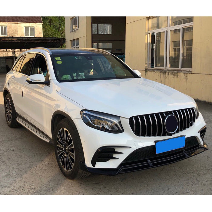 Främre splitter till Mercedes-benz GLC-klass X253 2016-2019 blank svart