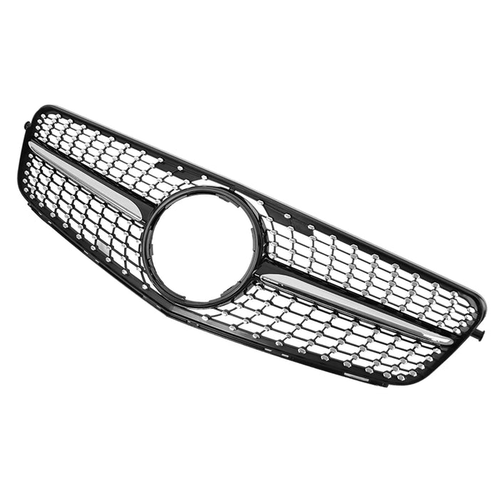 Frontgrill til Mercedes C-klasse W204 (2008–2014) Diamant-Style - Blank Sort