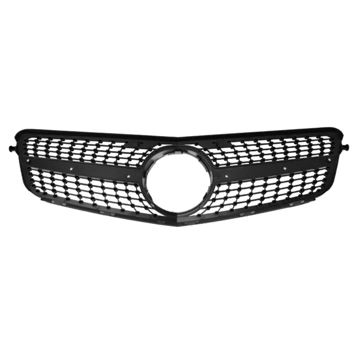 Frontgrill til Mercedes C-klasse W204 (2008–2014) Diamant-Style - Blank Sort