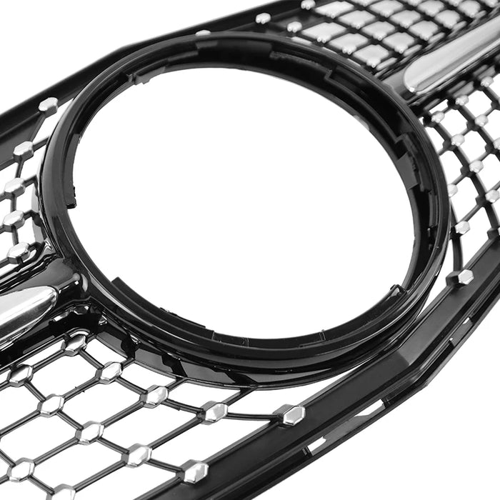 Frontgrill til Mercedes C-klasse W204 (2008–2014) Diamant-Style - Blank Sort