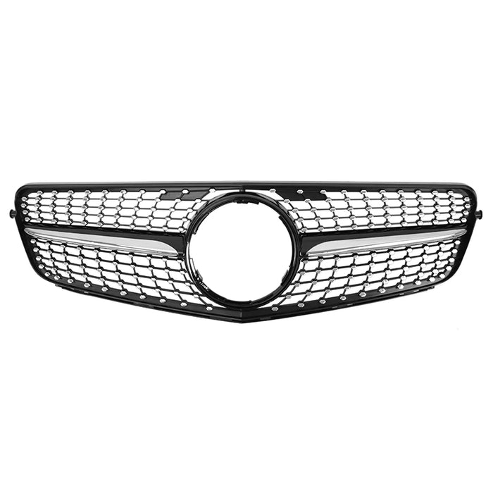 Frontgrill til Mercedes C-klasse W204 (2008–2014) Diamant-Style - Blank Sort