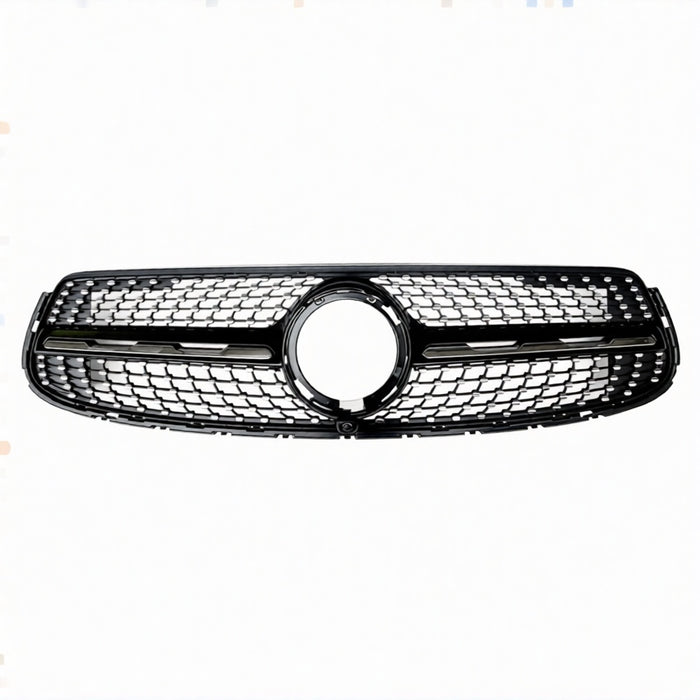 Frontgrill til Mercedes GLC X253 / C253 AMG-Line (2019-2023) Diamant-Style - Blank Sort