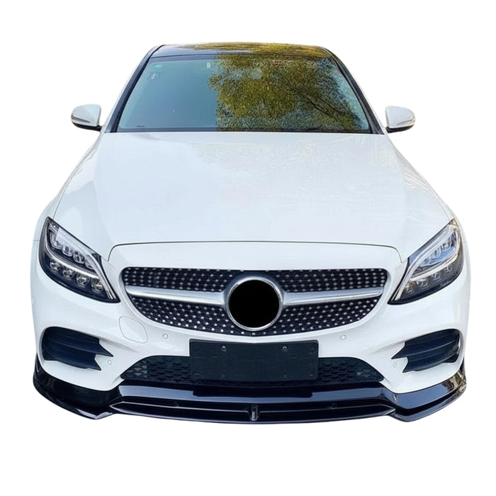 Frontsplitter til Mercedes C-klasse W205 AMG-Line (2019-2021) - Blank Sort