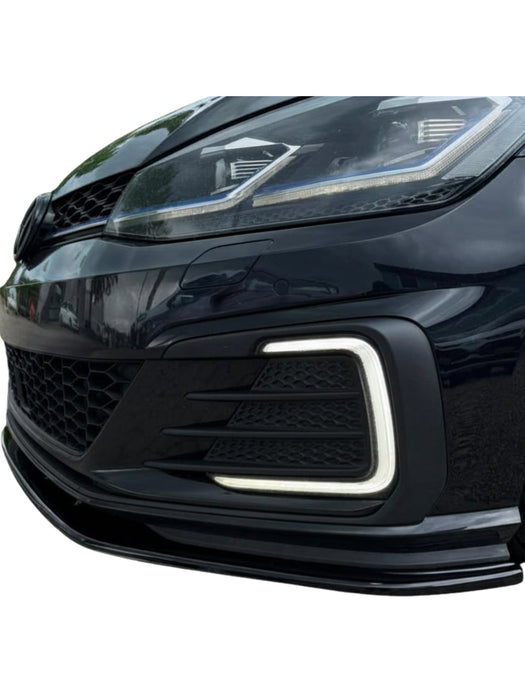 Frontsplitter til Volkwagen Golf 7.5 GTI, GTD, GTE, R-line (2017-2019) - Blank Sort