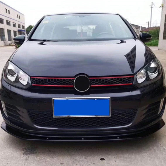 Volkswagen Golf 6 GTI ser främre splitter blank svart