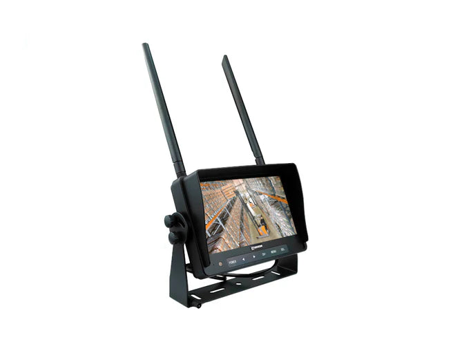 Trådlös gaffeltrucksats AHD 1080P magnetkamera IP68 med laserpekare + skärm 7" IP68