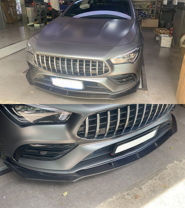 Främre splitter till Mercedes-Benz CLA W118 blank svart