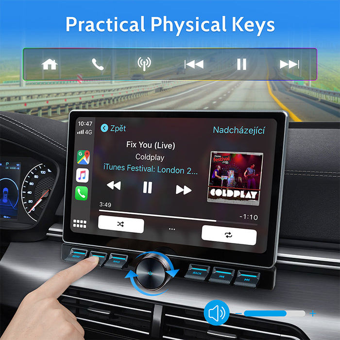 11.6'' 2-DIN Universal Android skærm, med Apple Carplay & Android Auto