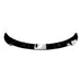 Black BMW F10/F11 frontsplitter with curved aerodynamic wings and white center accent for 2010-2013 prefacelift models