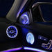 Mercedes E-Class W213 64-color ambient light package with blue and purple LED interior accents