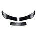 Black front splitter kit for BMW F10/F11 prefacelift 2010-2013, three-piece aerodynamic spoiler