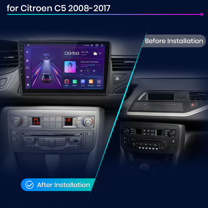 9'' Citroën C5 08-17 Android bilradio, med Apple Carplay & Android Auto