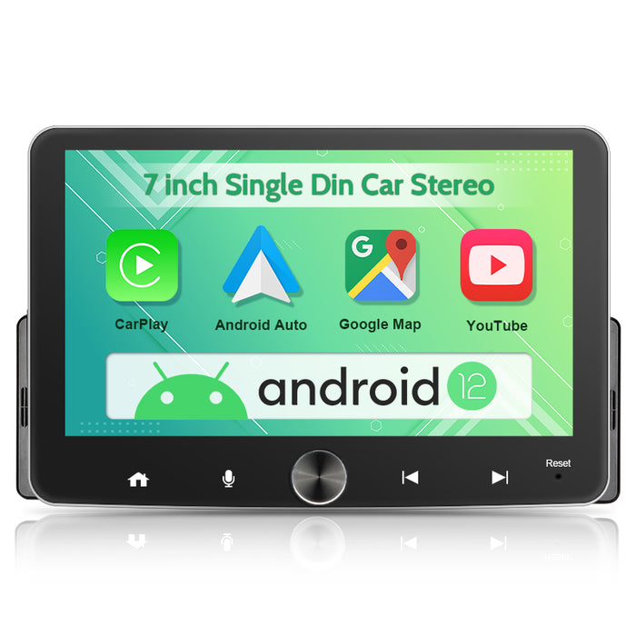 7'' 1-DIN Universal Android skærm, med Apple Carplay & Android Auto
