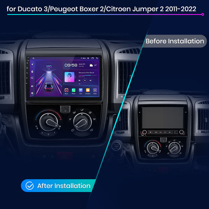 9'' Peugeot Boxer/Citroën Jumper/Fiat Ducato Android Radio, med Apple Carplay & Android Auto