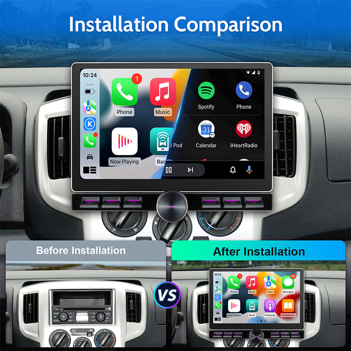 11.6'' 2-DIN Universal Android skærm, med Apple Carplay & Android Auto
