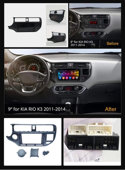 9'' Android Multimedia Touch-system för Kia Rio 2011-2014